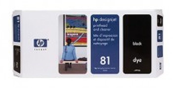HP 81 noir Dye tete d'impression et Cleaner (C4950A)