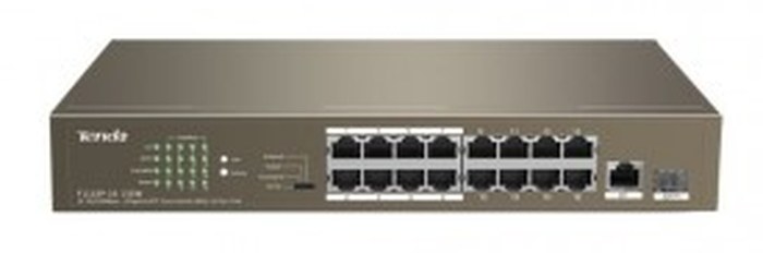 tef1118p 16150w switch 16 10100mbps 1 gigabit sfp slots switch with 16 port poe