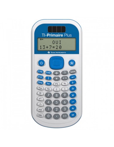 Calculatrice Exerciseur TI-PRIMAIRE PLUS - Blanc/Bleu