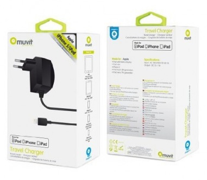 Chargeur Maison Lightning MFI 1000mA Apple iPhone 5/5S/5C iPod Touch 5/iPod Nano 7