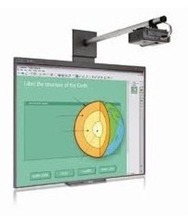 Tableau blanc interactif 77P à stylet & touch au doigt +proj