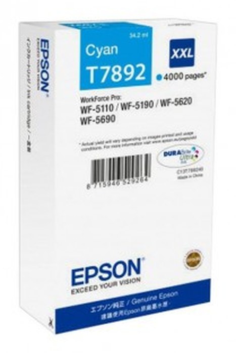 Cartouche d'encre EPSON Ultra Cyan XXL (4000 pages)