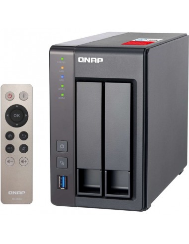 Serveur NAS 2 baies multimédia Kodi QNAP TS-251+ avec 2 Go de RAM