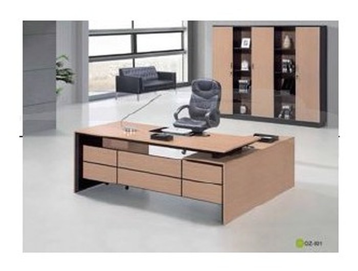 Set \"STAFF\" bureau+retour+caisson 2000W*1900D*760H Wenge