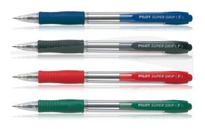 stylo pilot supergrip - a bille - boite de 12 stylos