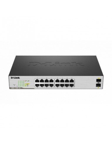 Switch Administrable D-LINK 16 ports Gigabit Green Ethernet avec 2 SFP ports (DGS-1100-18)