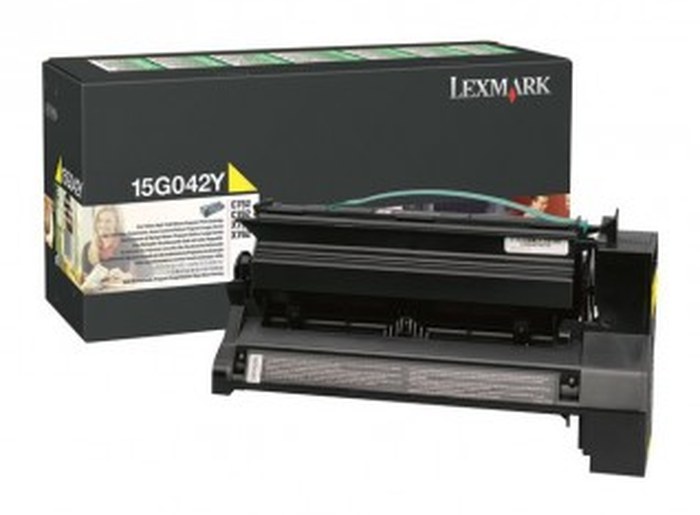 C752, C762, X752e, X762e TONER Jaune haute capacité (15K) (15G042Y)
