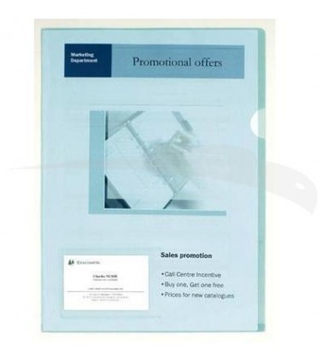SACHETS DE 10 POCHETTES COINS TRANSPARENTES - EXACOMPTA - A4 - Lot de 12