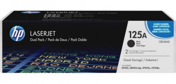 HP CLJ CB540A Dual Pack PrintCrtg (CB540AD)