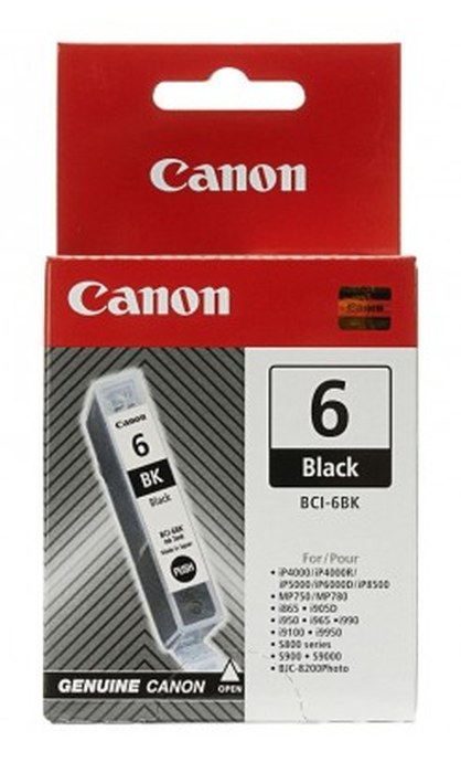 Cartouche d'encre d'origine Noir Canon BCI-6BK