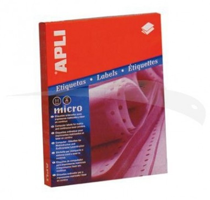 ÉTIQUETTES ADHESIVES POUR PC - APLI - boîte de 1336 étiquettes