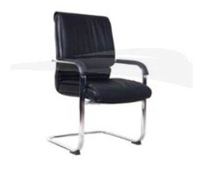 Fauteuil visiteur en PU NOIR