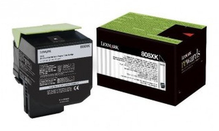 Lexmark 808XK Black Extra High Yield Toner Cartridge (80C8XK0)