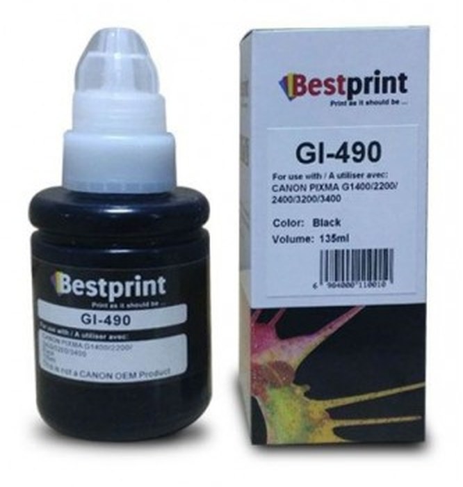 Bouteille d'encre BESTPRINT /Noir /135 ml /CANON 0663C001AA