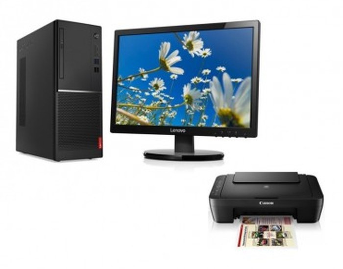 Ordinateur de bureau Lenovo V520 Tour Poucei3Pouce avec Ecran LI2054 19.5Pouce et Imprimante MG3040
