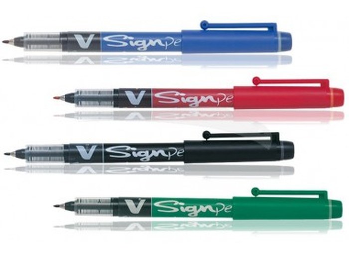 STYLO PILOT V-SIGN PEN - FEUTRE - BOITE DE 12 STYLOS