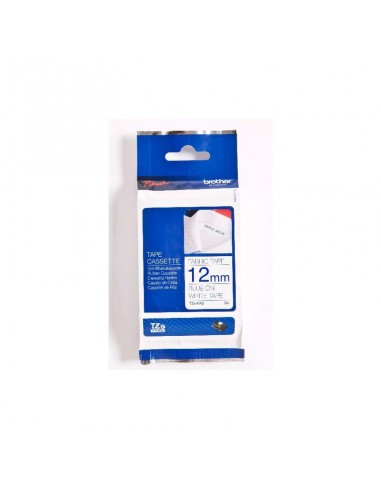 Ruban Brother d'étiquette tissu Bleu/Blanc 12 mm (TZFA3)