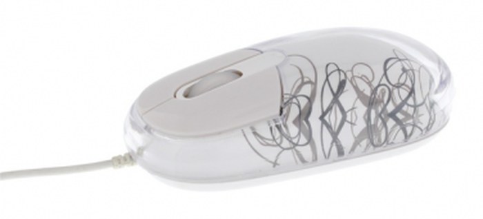 Souris avec fil Lumy blanche
