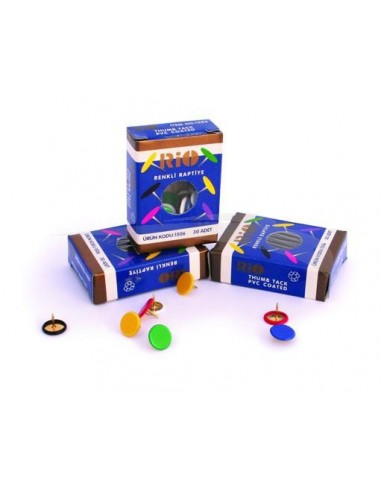 PUNAISES PLASTIFIÉES - RIO - LOT DE 5 BOITES