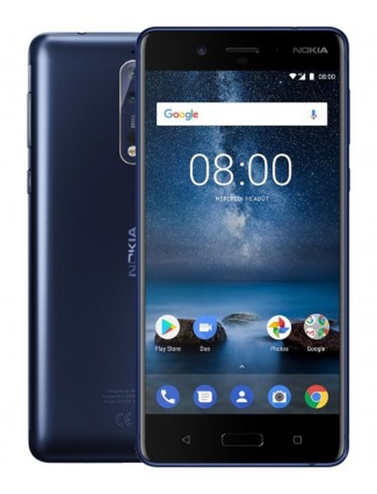 Nokia 8 /Bleu /5,3Pouce /IPS QHD /4 Go /64 Go /13 Mpx - 13 + 13 Mpx /3090 mAh