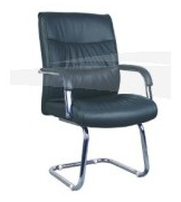 Fauteuil visiteur en PU et chrome