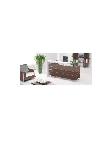 Comptoir de réception 1400W x 750D x 1100H Wengé