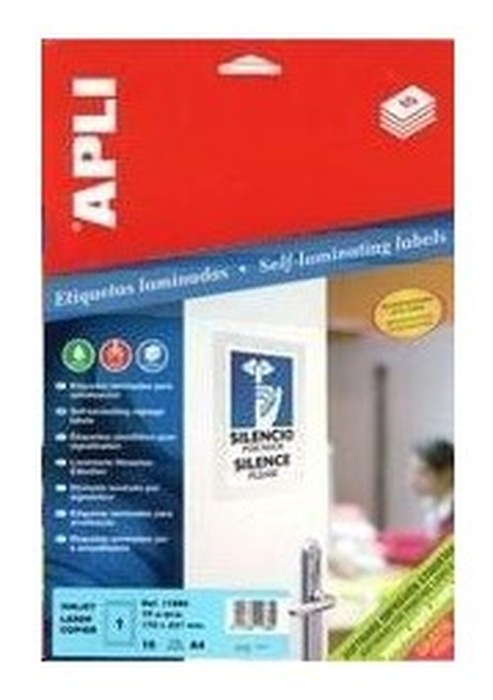 5 ÉTIQUETTES ADHÉSIVES APLI - 190 mm X 38 mm - pochette de 10 feuilles