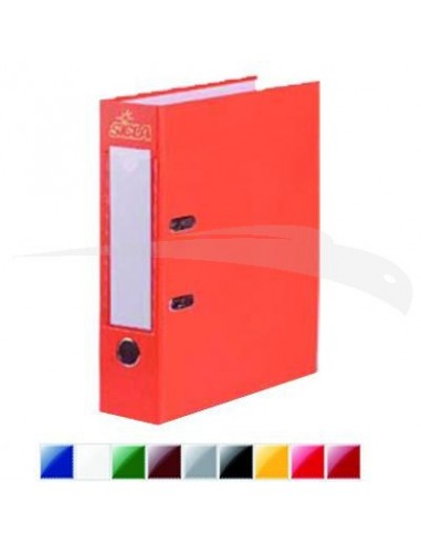 CLASSEUR A LEVIER - SICLA - SIMILI CUIR - SANS PERFORATEUR - 19.5*28 cm - DOS 8 cm - lot de 5 classeurs