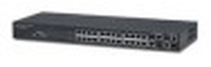 SMC 24-Port 10/100BASE-TX+4Combo G (RJ-45/SFP), 1 RS-232 (ES3528M EU)