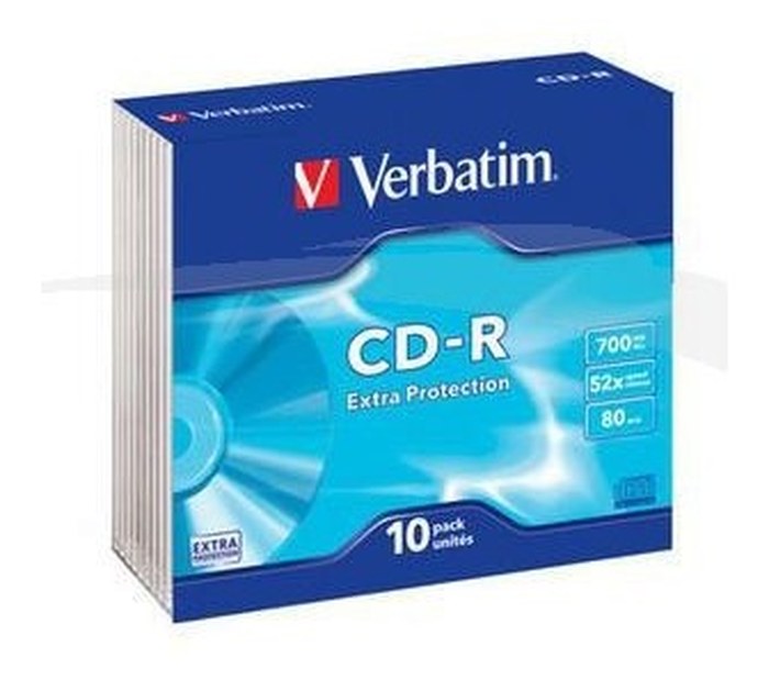 CD-R - VERBATIM 52X- RECORDABLES - Boîte de 10 CD Séparés