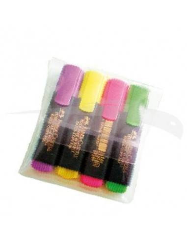 FLUORESCENT - FABER CASTELL - TEXTLINER - POCHETTE DE 4 FLUORESCENTS
