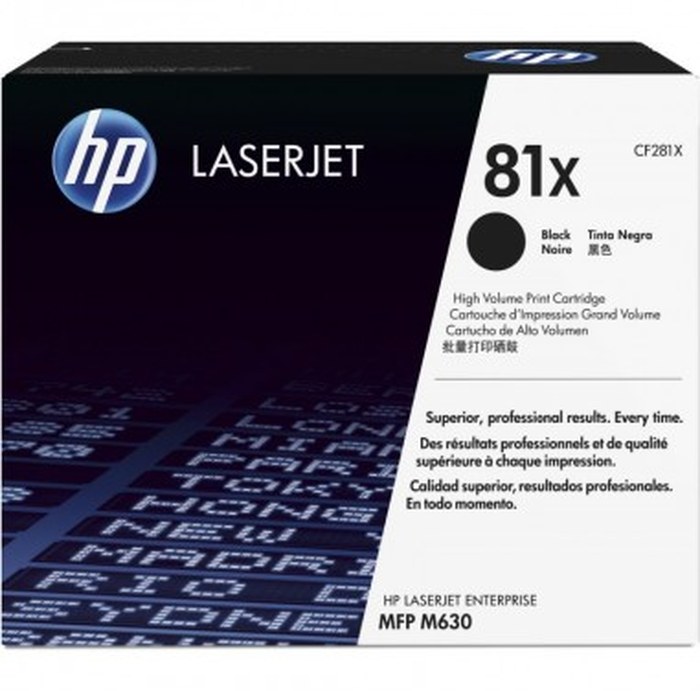 Toner LaserJet noir HP 81X authentique grande capacité (CF281X)