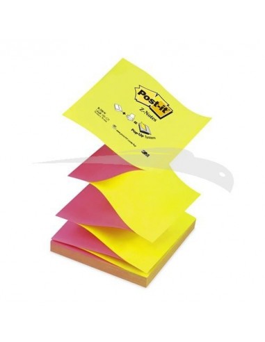 Lot de 12 blocs de 100 Z-Notes repositionnables POST IT 76x76 mm