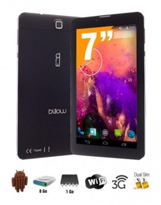 BILLOW TABLETTE 7\" QUAD CORE 3G DUAL SIM