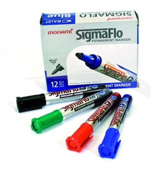 MARQUEUR PERMANENT SIGMAFLO - BOITE DE 12