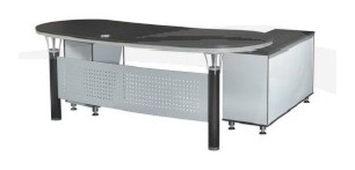 Set \"EXECUTIVE4\" bureau + retour + caisson 2200*980*760 Wengé