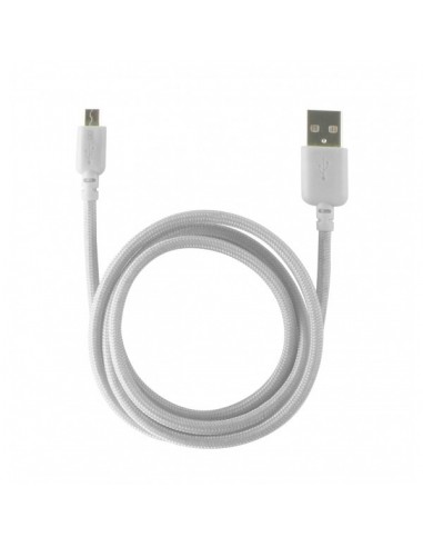 CABLE MICRO USB KSIX BLANC