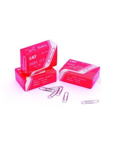 100 TROMBONES CHROMÉS RONDS - LILY - 25 mm - lot de 10 boîtes