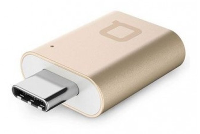 Adaptateur NONDA Mini /Gold /USB Type-C - USB 3.0 Type-A