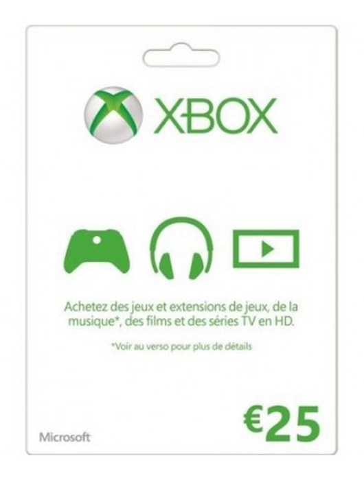 XONE CARTE LIVE 25 EUROS