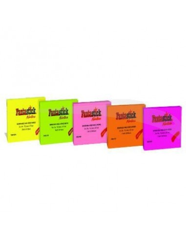 POST IT - FANTASTICK - FLUORESCENT - 100 FEUILLES - lot de 12 post-it