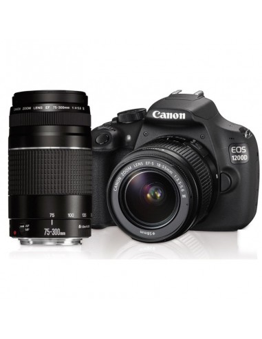 Reflex Canon EOS 1200D + Objectif 18-55 DC + Objectif 75-300 DC