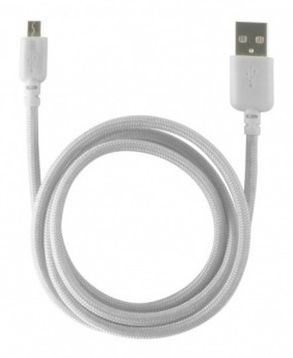 CABLE MICRO USB KSIX BLANC