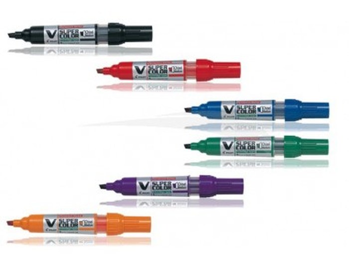 MARQUEUR PILOT V-SUPERCOLOR - BOITE DE 12 MARQUEURS