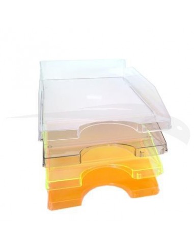 CORBEILLE A COURRIER - FAIBO - TRANSPARENTE - Lot de 6 corbeilles