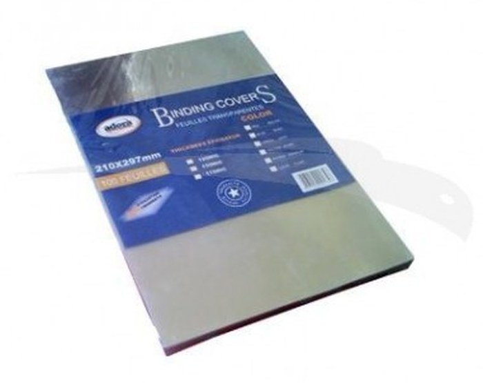 100 Couvertures Plastique ADORA transparentes A4 (175 microns)