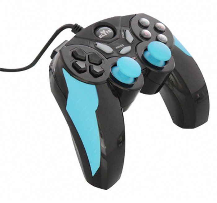 Manette gaming filaire Noir/bleu