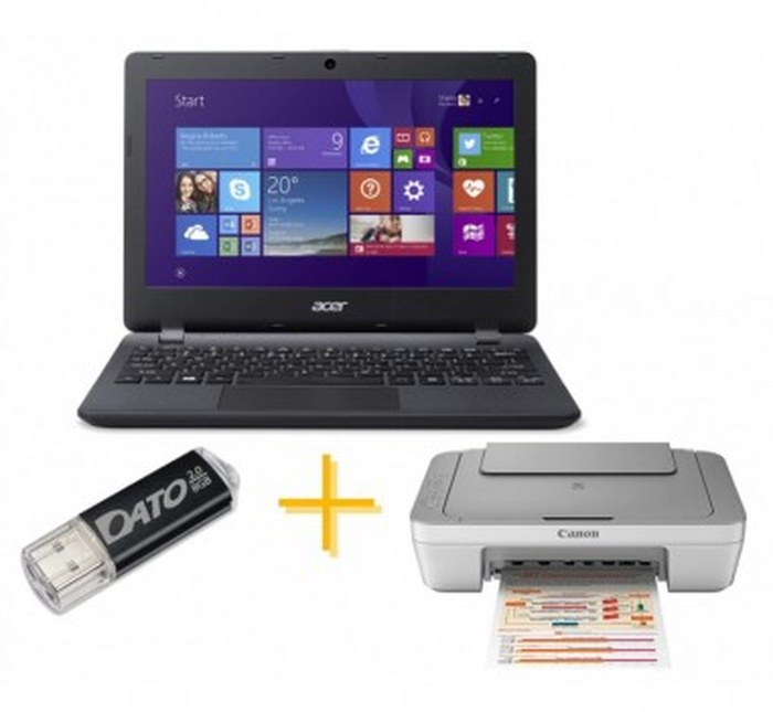 Netbook Acer Aspire ES1-131 + Imprimante Couleur All-In-One Canon PIXMA MG2440 + Clé USB 8 GB