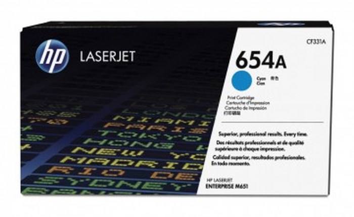 HP 654 Cyan Original LaserJetToner Cartr Color Sph Technolg (CF331A)