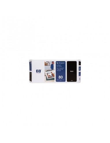 Tête d'impression et dispositif de nettoyage de tête d'impression noire HP 80 (C4820A)